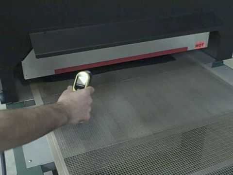 Vastex Econored dryer (infrared) settings to cure plastisol ink